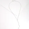 Cubic Zirconia Silver Y-Neck Necklace