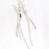 Cubic Zirconia Snake Cupchain Drop Earrings