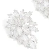 Cubic Zirconia Snowflake Cluster Earrings