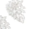Cubic Zirconia Snowflake Cluster Earrings