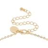 Gold Plated Blue Cubic Zirconia Oval Stone Necklace