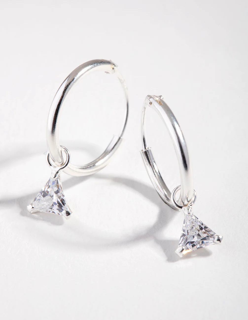 3054-cubic-zirconia-triangle-dangle-hoop-earrings-2.webp Cubic Zirconia Triangle Dangle Hoop Earrings