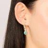 306-gold-plated-blue-cubic-zirconia-teardrop-huggie-earrings-1.webp Gold Plated Blue Cubic Zirconia Teardrop Huggie Earrings