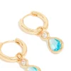 306-gold-plated-blue-cubic-zirconia-teardrop-huggie-earrings-5.webp Gold Plated Blue Cubic Zirconia Teardrop Huggie Earrings
