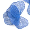 Dark Blue Coated Metal Wire Petal Stud Earrings