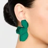 3070-dark-green-coated-metal-flower-petal-drop-earrings-1.webp Dark Green Coated Metal Flower Petal Drop Earrings
