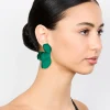 3070-dark-green-coated-metal-flower-petal-drop-earrings-3.webp Dark Green Coated Metal Flower Petal Drop Earrings
