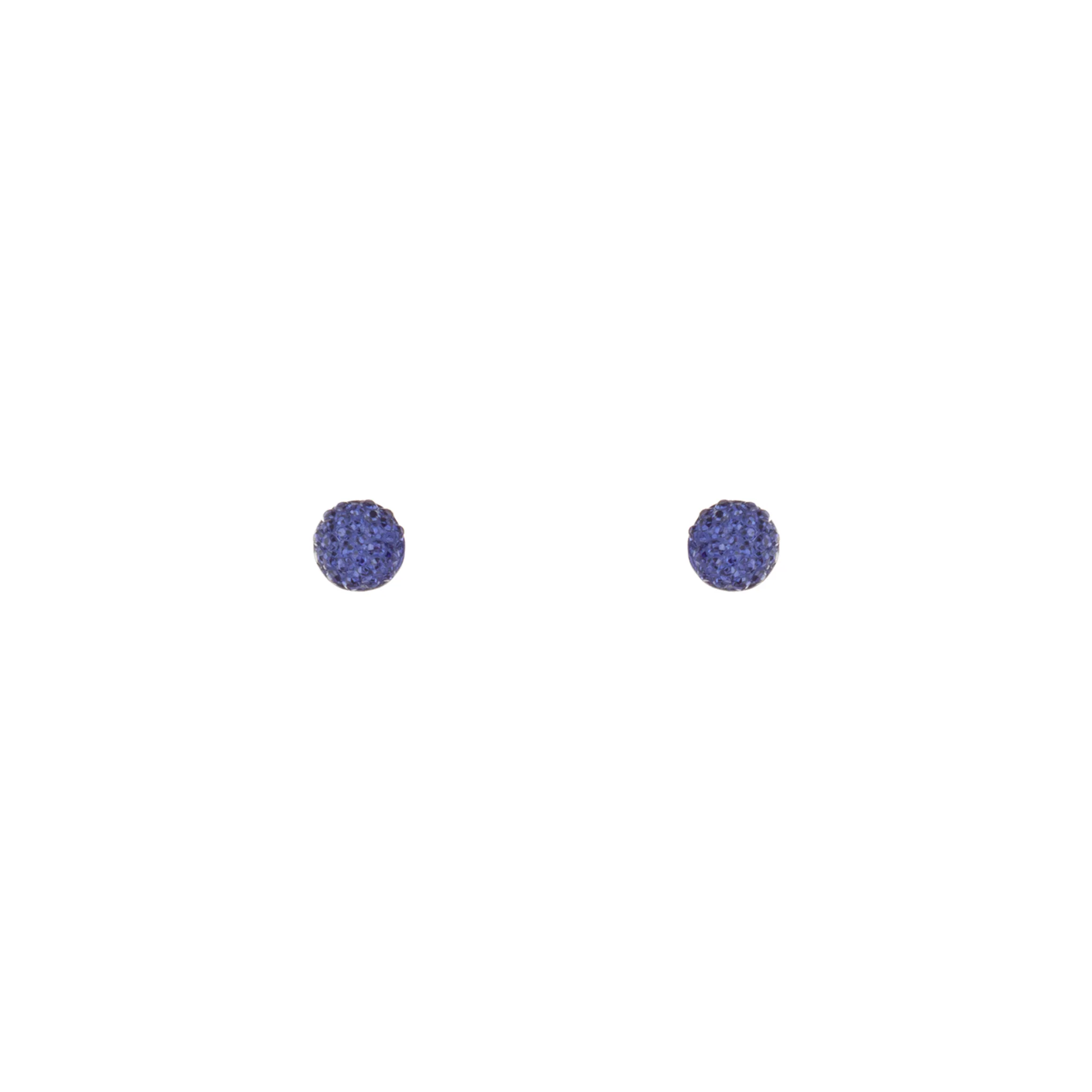 Dark Purple Dome Stud Earrings