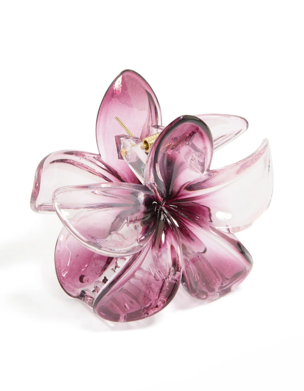 3072-dark-purple-ombre-frangipani-flower-claw-clip-2.webp Dark Purple Ombre Frangipani Flower Claw Clip