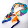 Deep Blue Green Pattern Bandana Hair Scarf