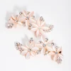 Diamante Cats-Eye Multi Flower Clip