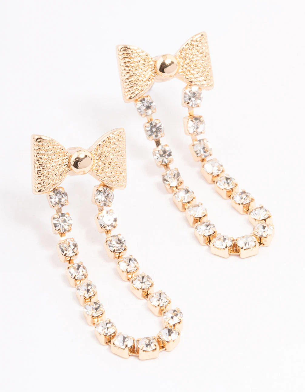 3089-diamante-cup-chain-bow-stud-earrings-1.webp Diamante Cup Chain Bow Stud Earrings