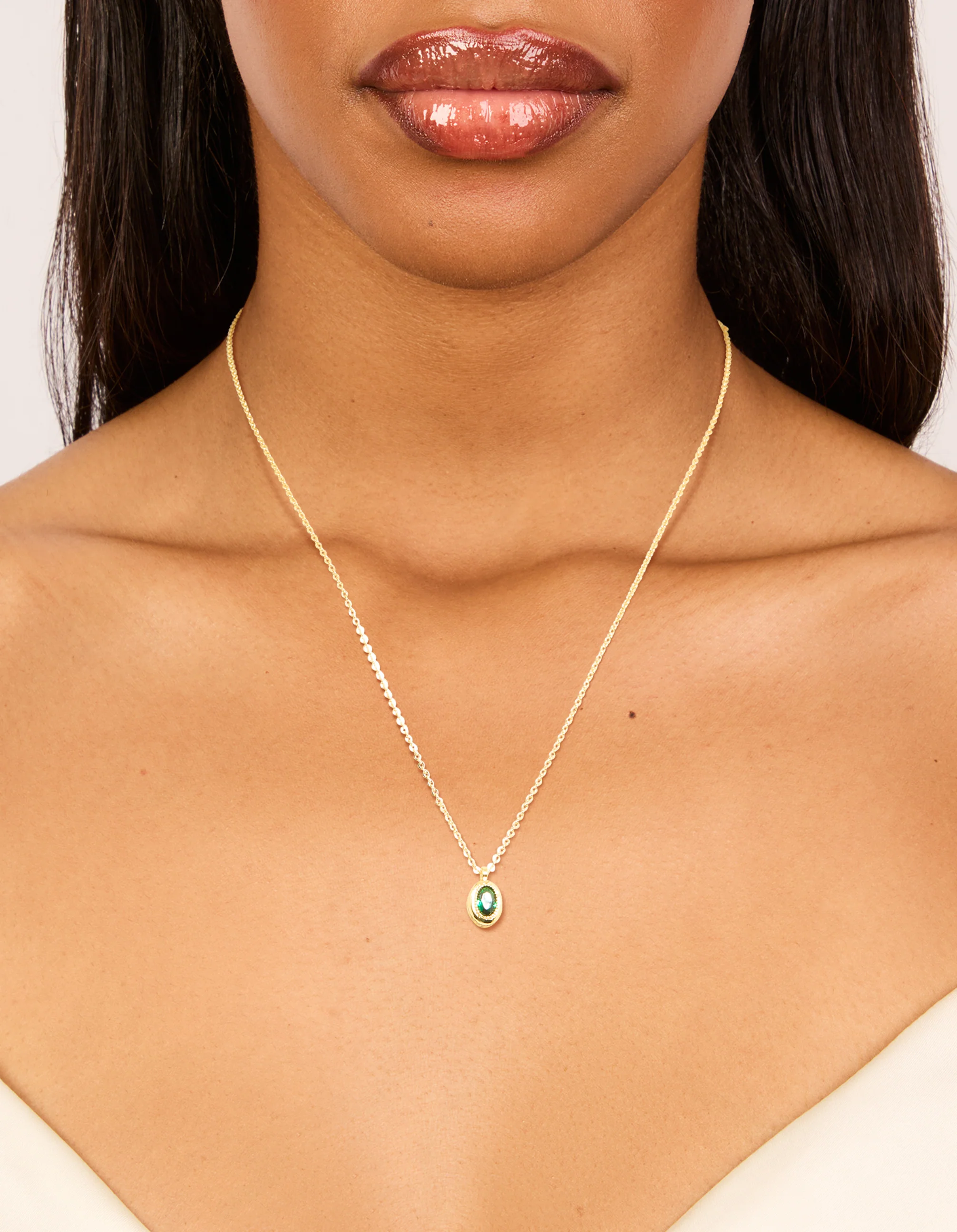 309-gold-plated-brass-emerald-cubic-zirconia-may-birthstone-necklace-1.webp Gold Plated Brass Emerald Cubic Zirconia May Birthstone Necklace