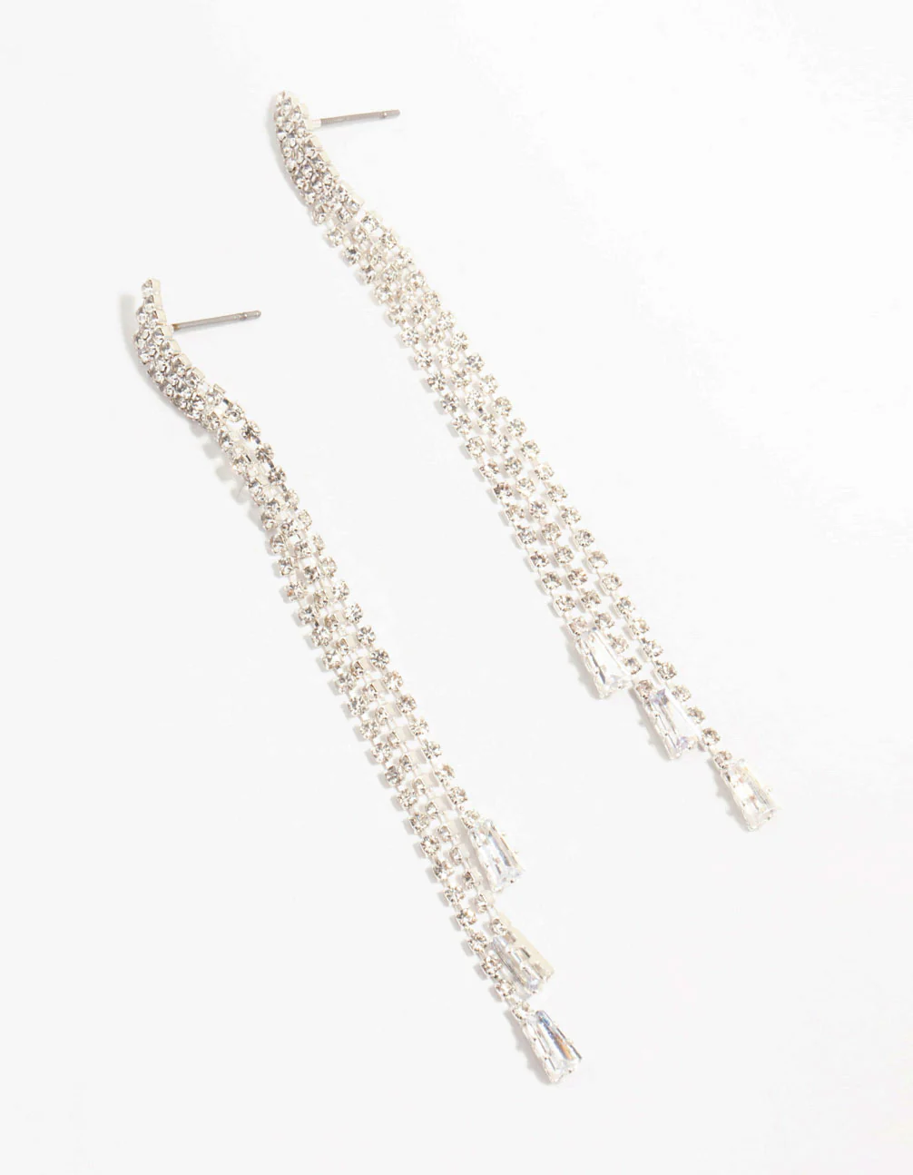3090-diamante-cup-chain-drop-silver-earrings-1.webp Diamante Cup Chain Drop Silver Earrings