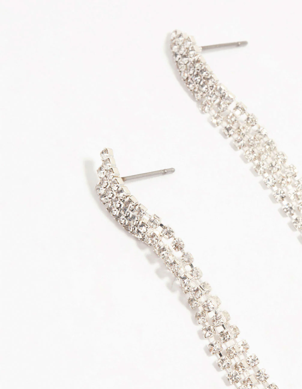 3090-diamante-cup-chain-drop-silver-earrings-2.webp Diamante Cup Chain Drop Silver Earrings