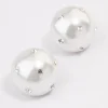 Diamante Encrusted Pearl Circle Stud Earrings