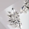 Diamante Fan Stud Earrings