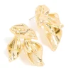310-gold-plated-brass-flower-mirror-statement-earrings-1.webp Gold Plated Brass Flower Mirror Statement Earrings