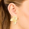 310-gold-plated-brass-flower-mirror-statement-earrings-2.webp Gold Plated Brass Flower Mirror Statement Earrings