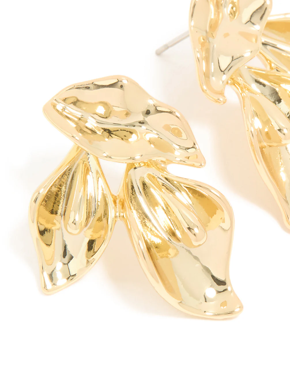310-gold-plated-brass-flower-mirror-statement-earrings-4.webp Gold Plated Brass Flower Mirror Statement Earrings