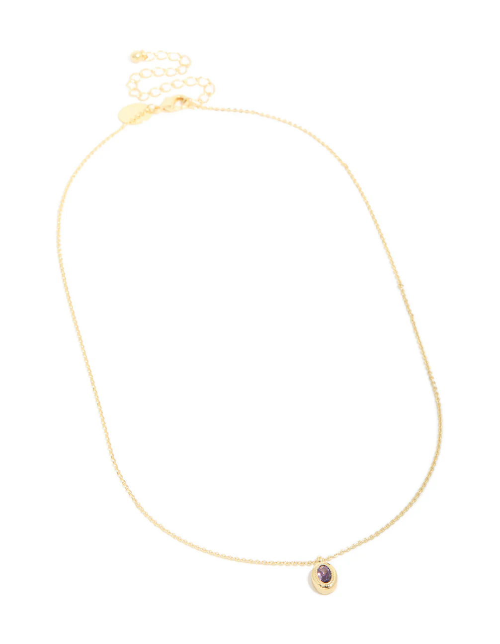 311-gold-plated-brass-light-amethyst-cubic-zirconia-june-birthstone-necklace-4.webp Gold Plated Brass Light Amethyst Cubic Zirconia June Birthstone Necklace