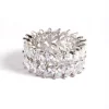 Diamantemond Simulant s Silver Marquise Statement Ring