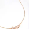 Diamond Simulant Cubic Zirconia Navette Necklace