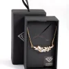 Diamond Simulant Cubic Zirconia Navette Necklace