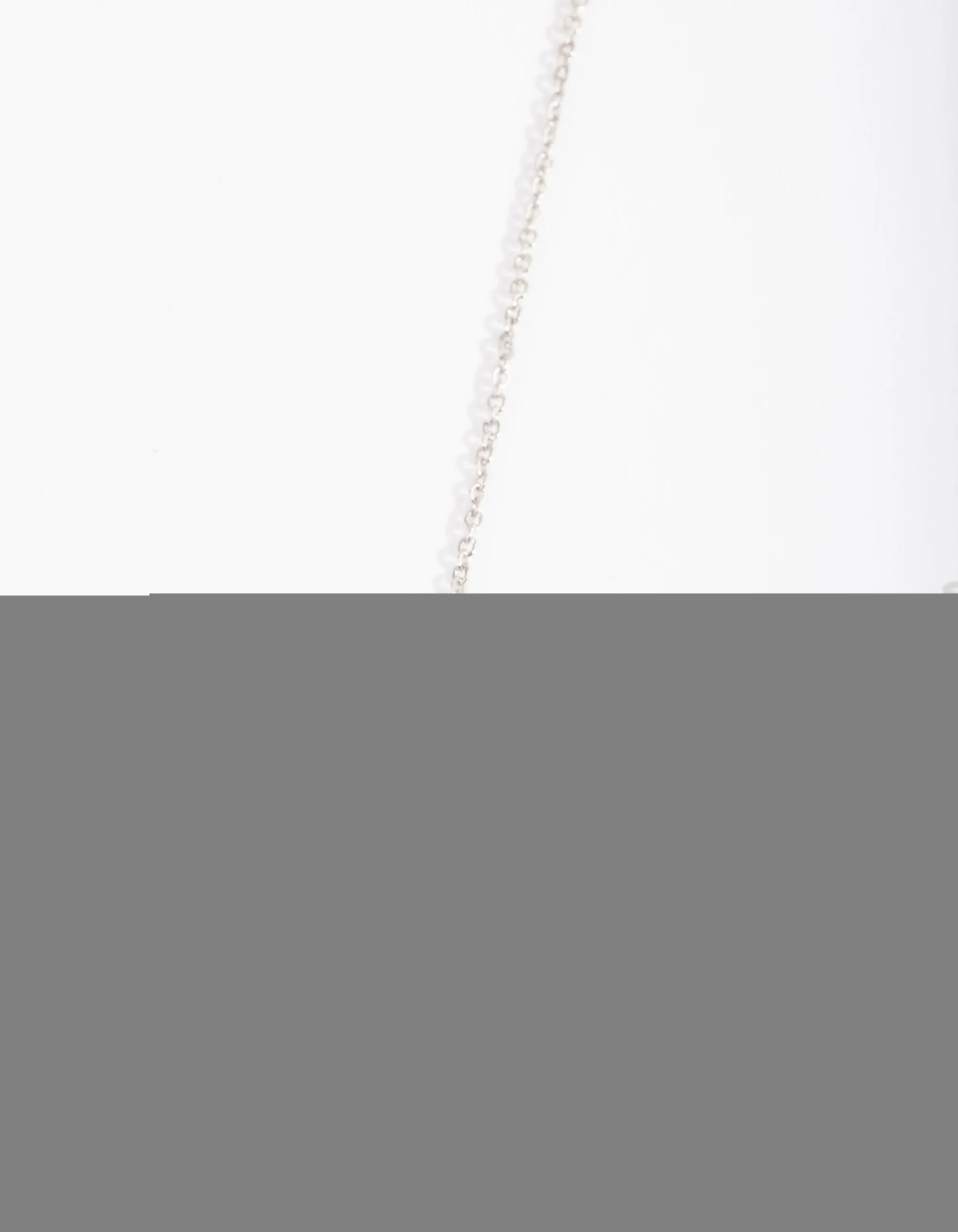 Diamond Simulant Double Row Baguette Necklace