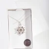Diamond Simulant Flower Necklace