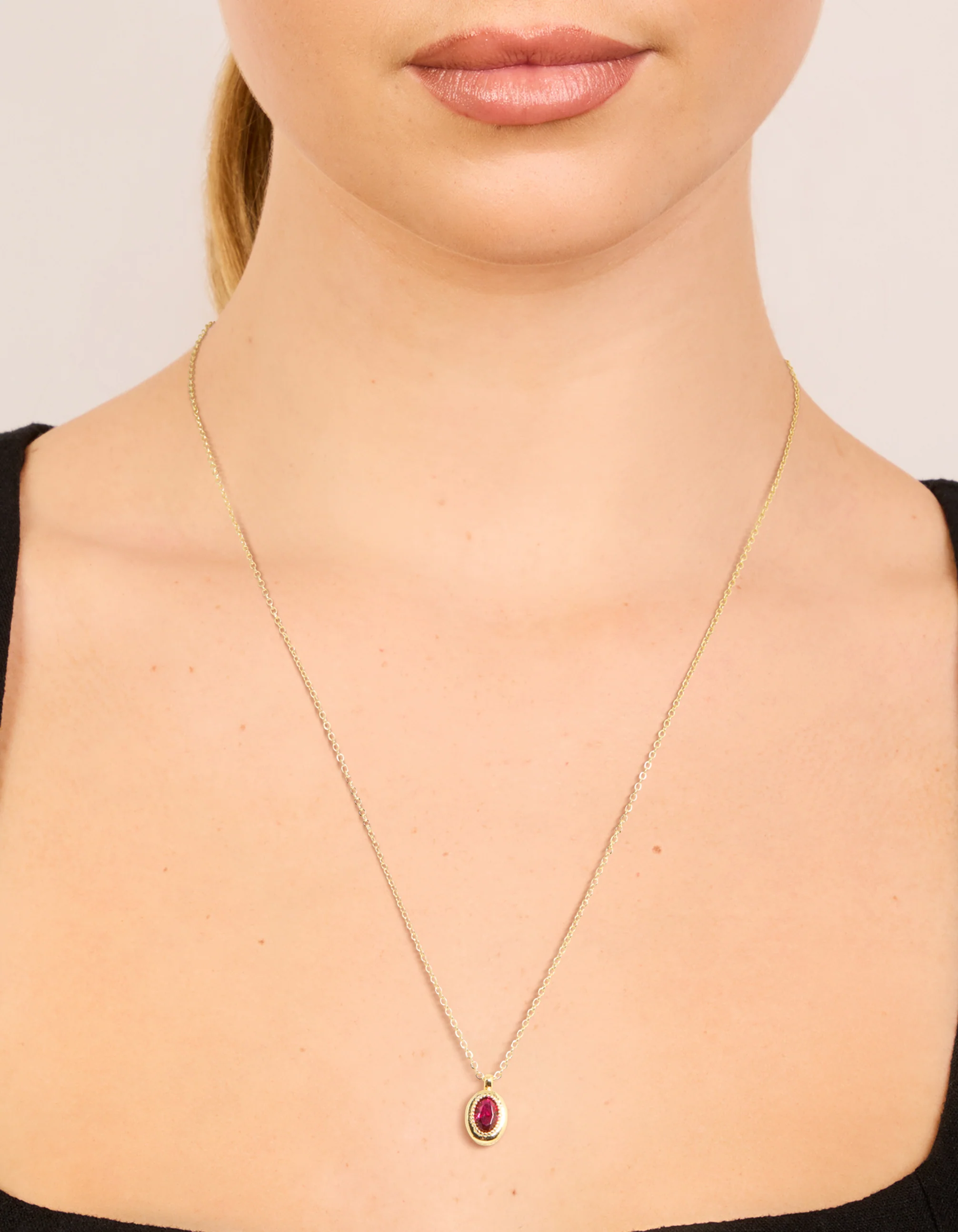 313-gold-plated-brass-ruby-cubic-zirconia-july-birthstone-necklace-1.webp Gold Plated Brass Ruby Cubic Zirconia July Birthstone Necklace