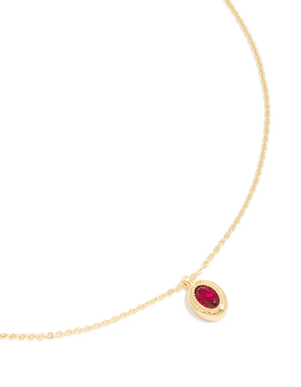 313-gold-plated-brass-ruby-cubic-zirconia-july-birthstone-necklace-2.webp Gold Plated Brass Ruby Cubic Zirconia July Birthstone Necklace