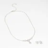Diamond Simulant Flower Necklace & Earrings Set
