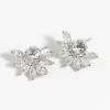 Diamond Simulant Flower Necklace & Earrings Set
