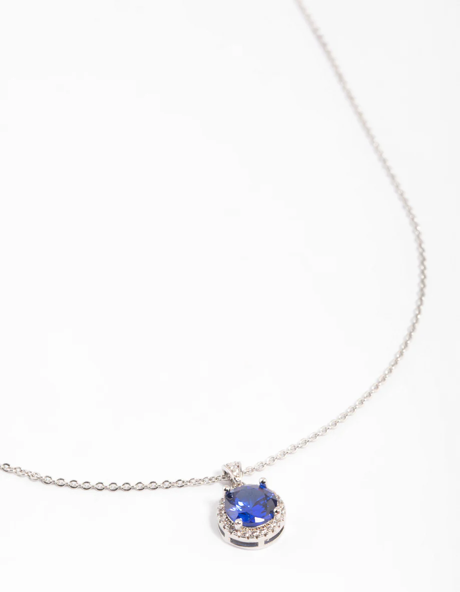 3143-diamond-simulant-sapphire-halo-necklace-1.webp Diamond Simulant Sapphire Halo Necklace