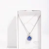 3143-diamond-simulant-sapphire-halo-necklace-3.webp Diamond Simulant Sapphire Halo Necklace