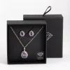 3145-diamond-simulant-silver-amethyst-teardrop-earring-necklace-2.webp Diamond Simulant Silver Amethyst Teardrop Earring & Necklace
