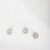 Diamond Simulant Teardrop Earrings & Necklace Set