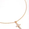 3150-diamond-simulants-gold-tiny-cross-necklace-1.webp Diamond Simulants Gold Tiny Cross Necklace