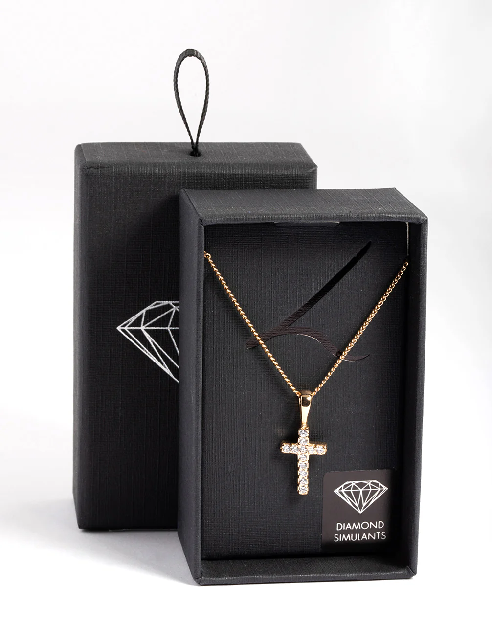 3150-diamond-simulants-gold-tiny-cross-necklace-2.webp Diamond Simulants Gold Tiny Cross Necklace