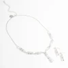 Diamond Simulants Silver Statement Drop Earrings & Necklace Set