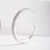 Double Row Diamante Hoop Earrings