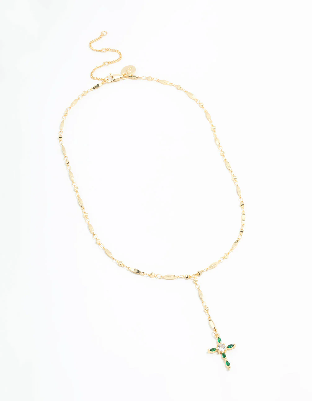 3177-emerald-cross-chain-y-necklace-4.webp Emerald Cross Chain Y-Necklace