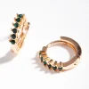 Emerald Diamante Huggie