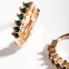Emerald Diamante Huggie