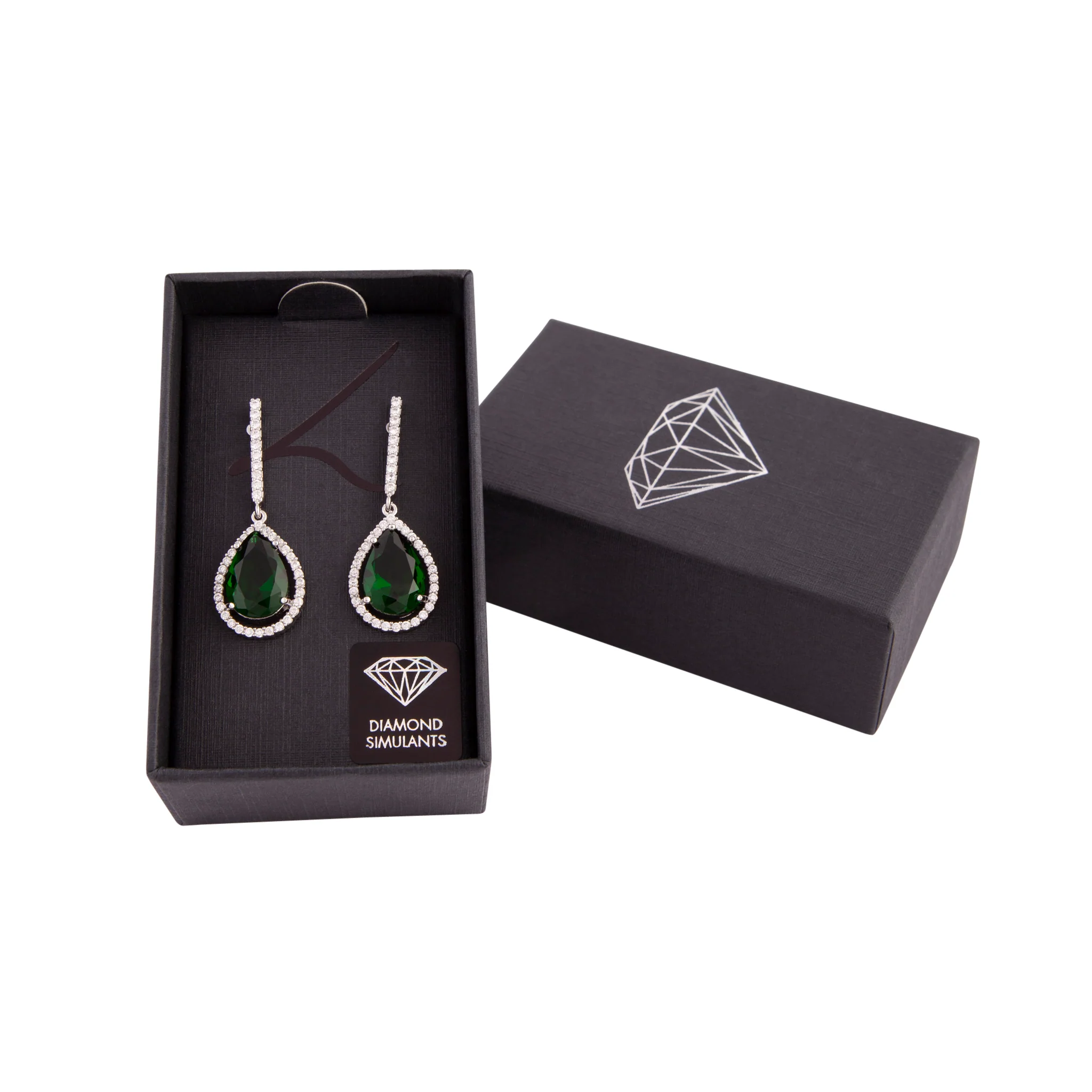 3181-emerald-diamond-simulant-drop-earrings-1.webp Emerald Diamond Simulant Drop Earrings