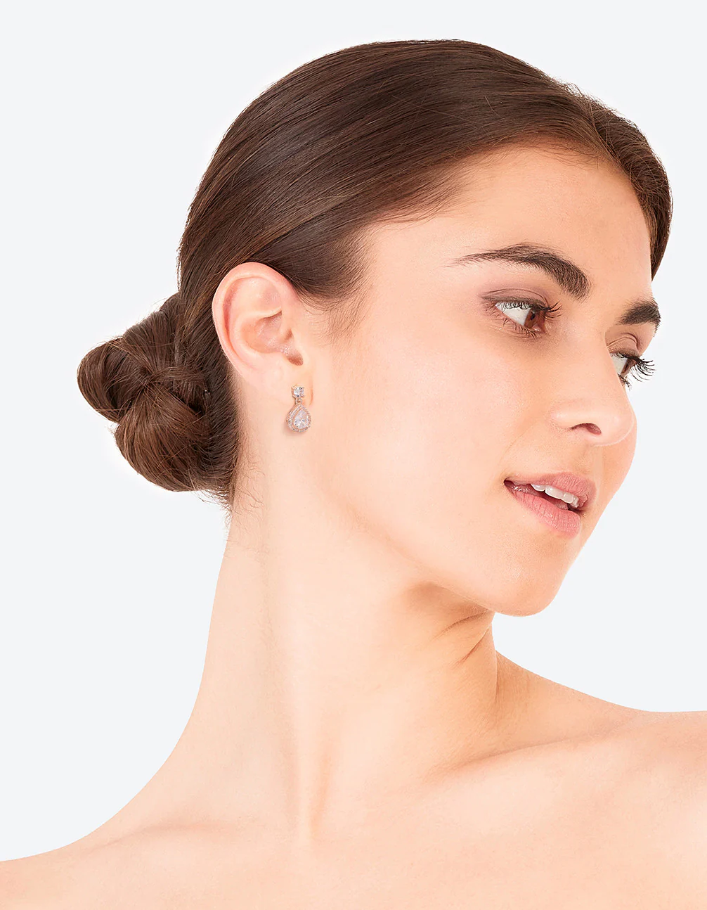 3190-encircled-mini-diamond-simulant-pear-drop-earrings-3.webp Encircled Mini Diamond Simulant Pear Drop Earrings