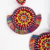 3203-fabric-bright-disc-tassel-earrings-2.webp Fabric Bright Disc Tassel Earrings