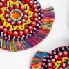 3203-fabric-bright-disc-tassel-earrings-3.webp Fabric Bright Disc Tassel Earrings