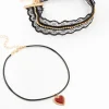 Fabric Choker Necklace 4-Pack